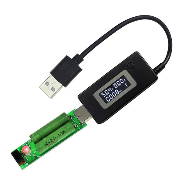 Digital Multimeter USB Power Meter Tester Voltage Monitor Current Detector with Load for Chargers, Solar Panels, Power Banks