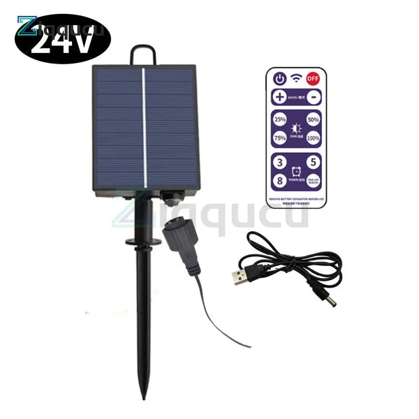 Solar Battery Box Kit Pack Powered Lithium Panel Light With Drill Digger Remote Control For Led String Strip Lamp DIY