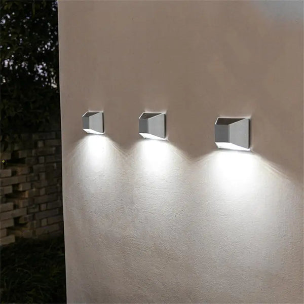 Energy Saving Stainless Steel Solar Power Garden Yard Garage Lights Longer Endurance Solar Decorative Wall Lights