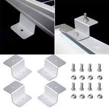 Rust Free Solar Power Panel Mounting Brackets Z Holder Aluminum Alloy Support Hardware for RV Boat Motor Home Flat Roof