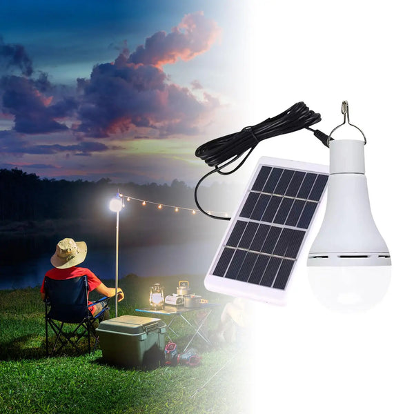 Solar Light Bulb Portable Solar Powered Lamp for Barn Garage Chicken Coop