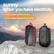 1200mAh New Energy Keychain Solar Power Bank for Cell Phone TWS Earphone Emergency Charger Mini Power Banks Portable Powerbank