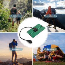 5.5W Portable Solar Panel Small Solar Power Bank USB Solar Charger Survival Gear For Outdoor CampinG External Power Bank For