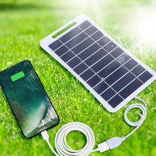 2W 5V Solar Cell Panel USB Battery Charger Solar Charging Panel Waterproof Phone Power Bank for Camping Backpacking Hiking